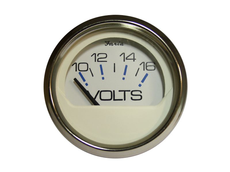 FARIA Voltmeter, m/flatt glass