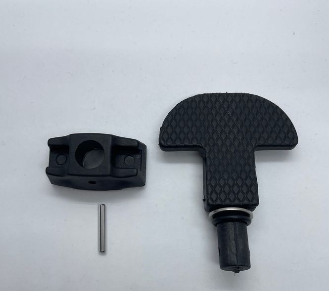 Hovedbilde T-h?ndtak/l?s kompl. sort f/ 04020x x x x serien