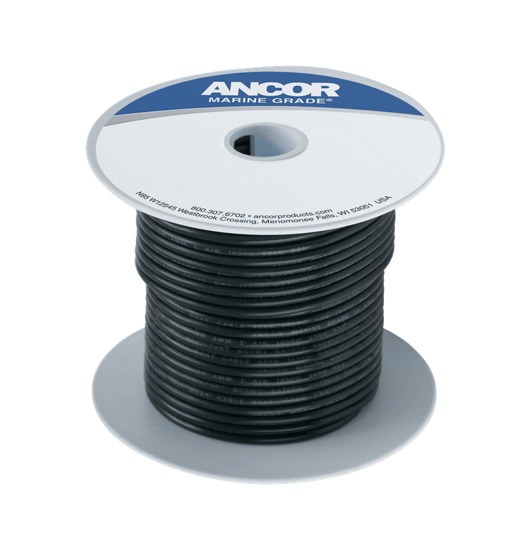 Fortinnet Marine Gradert Kobberkabel p? 1mm?, Svart - 152m