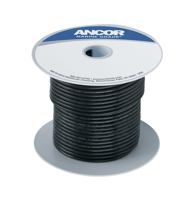 Fortinnet Marine Gradert Kobberkabel p? 1mm?, Svart - 7.6m