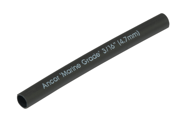 Krympestr?mpe med lim, XLPO, ?4.8mm x 76mm, Svart - 3stk