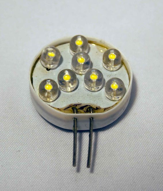 Hovedbilde 12 volt LED p?re, 8 led, G4 so