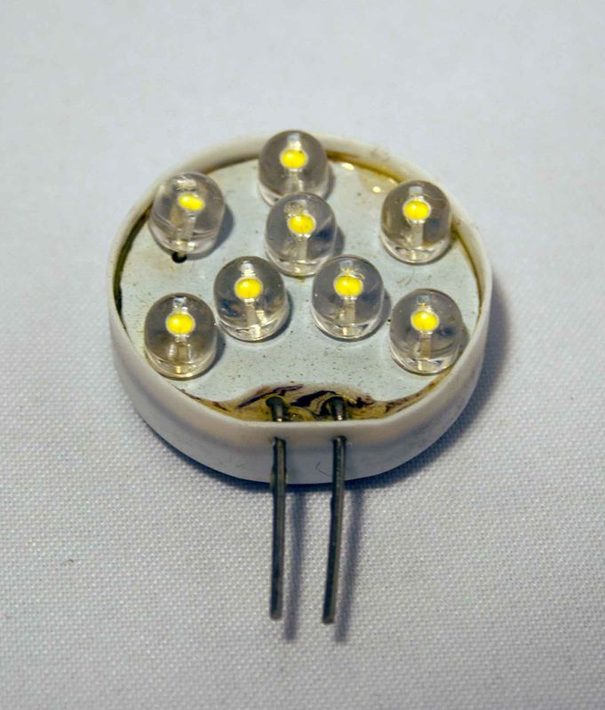 12 volt LED p?re, 8 led, G4 so