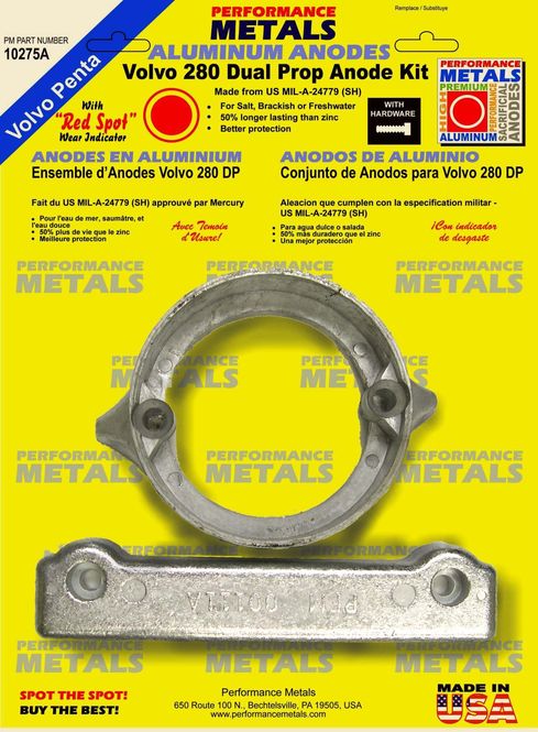 Hovedbilde Volvo Penta 280 duo prop Anodesett, Alu