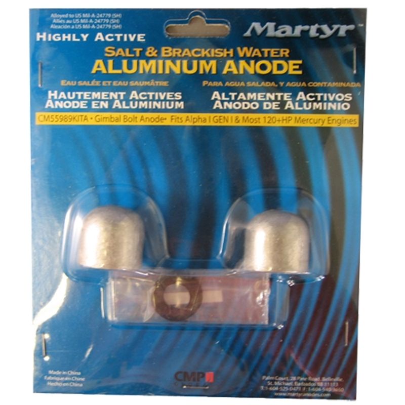 Merc gimbal housing anode, blister, Alu 55989, CM55989KITA