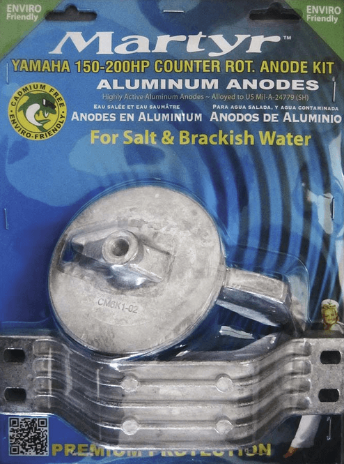 Hovedbilde Yamaha 150 Hk, Venstre Anodesett, Alu, ...