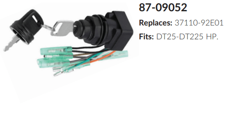 Tenningsl?s, fra EMP, erstat: Suzuki DT25-DT225 37110-92E01