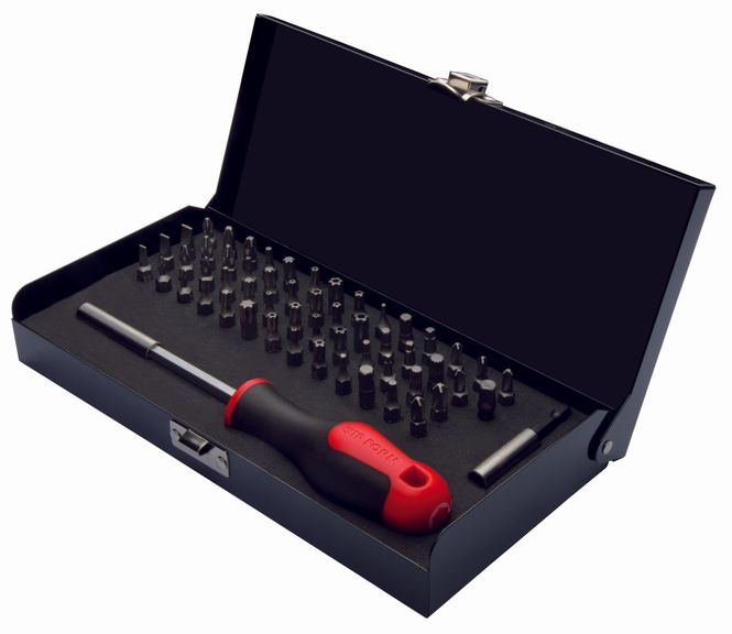 Hovedbilde Bitssett med skrutrekker, 56 deler