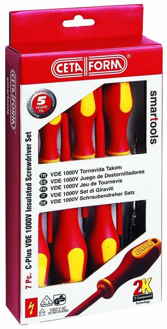 Hovedbilde 7 Delers isolert VDE 1000V skrutrekkersett